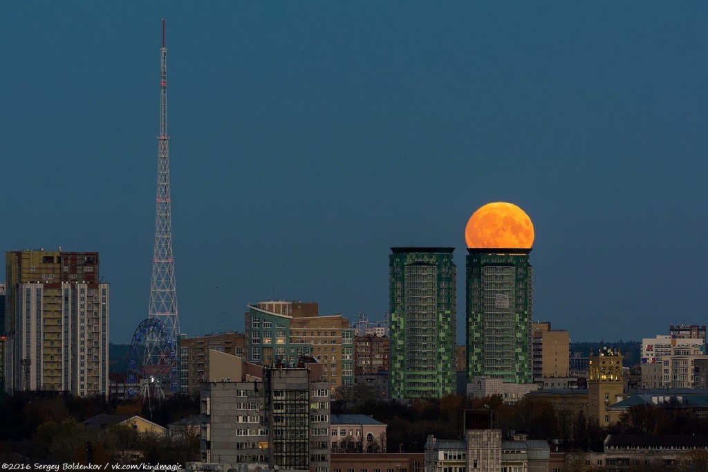 Лунное затмение в Перми